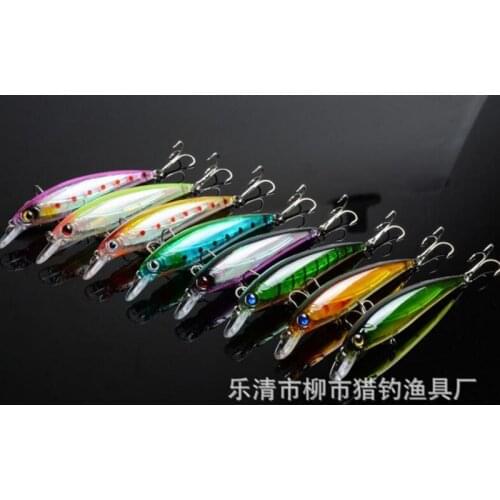 8 Pieces Laser Minnow Fish Baits 11cm 13.4g Vibration Swim Jigging Lure Swimbait Pesca Plastic Fishing Tackle