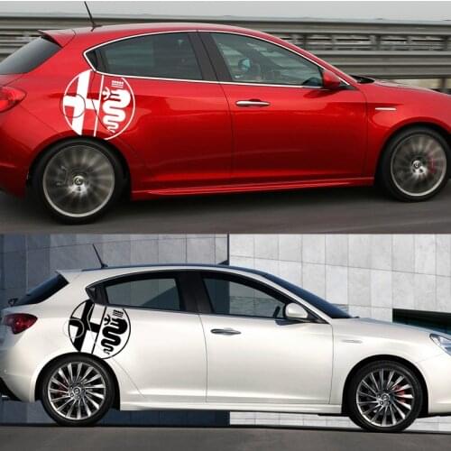 Auto Side Sticker Car DIY Vinyl Film Sports Styling Decals For Alfa Romeo MiTo Giulia Giulietta 147 156 159 166 Car Accessories