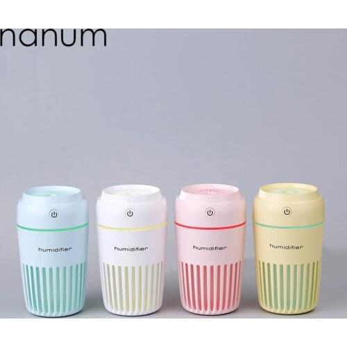 Car Air Freshener Time Cup Humidifier USB Mini Ultrasonic Essential Oil Diffuser LED Purifier Mist Maker