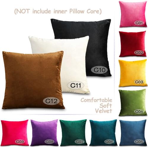 Velvet Blending Cushion Cover Throw Pillows Case for Living Room Bedroom [45x45cm(18x18"), 1PC]