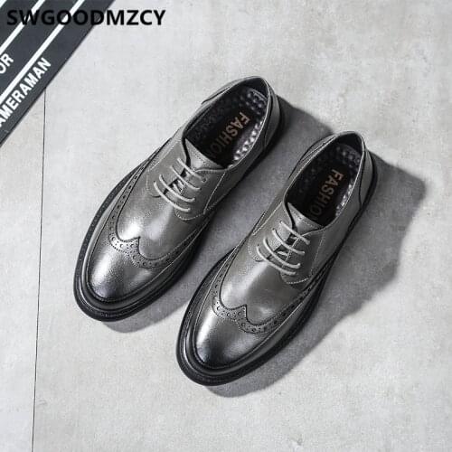 Brogues Casual Leather Shoes Men Luxury Shoes Men Designer Shoes Men High Quality Sapato Masculino Zapato Hombre Ayakkabılık
