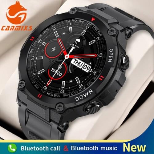 CanMixs K22 New Bluetooth Call Smart Watch Men Outdoor Sports Fitness Tracker Heart Rate Music Play Smartwatch For Android IOS