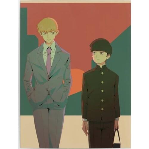 Home Decoration Mob Canvas Prints Psycho Painting Poster Anime Wall Art For Bedside Background Japan Modular Pictures Framework