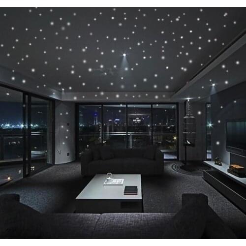 House LC New Glow In The Dark Star Wall Stickers 104Pcs Round Dot Luminous Kids Room Decor 17Dec05 Drop Ship