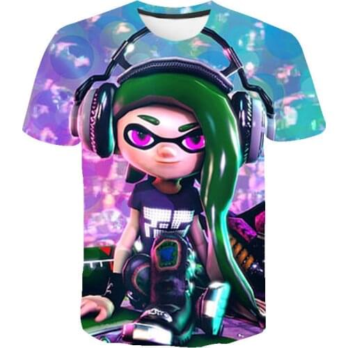 Game Splatoon Summer 3D Printed T Shirts Casual Men Women Children Fashion Short Sleeve Boy Girl Kids Streetwear Cotton Tops
