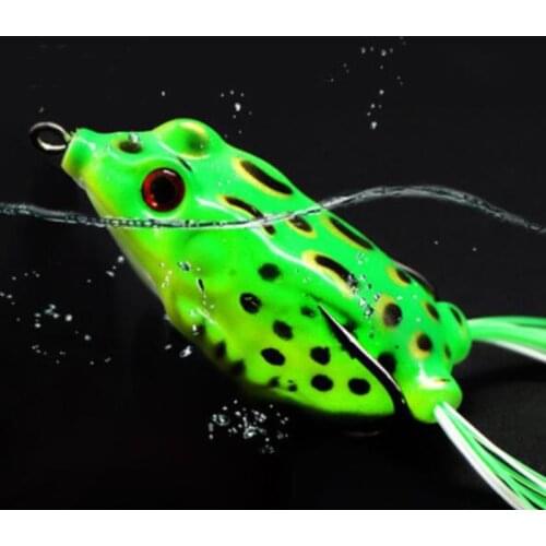 1 Pc Frog Lure Double Hooks Topwater Ray Frog Artificial Lure Soft Bait Fishing Lures