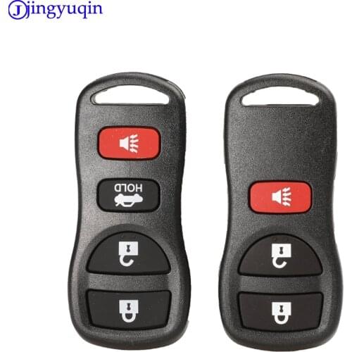 Jingyuqin 3/4 Buttons Remote Entry Car Key Fob Shell Case Cover For Nissan Armada Xterra Pathfinder Frontier Quest Titan Murano