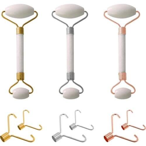 Quartz Facial Massage Crystal Stone Natural Rose Body Jade Massager Derma Roller Skincare Ice Roller Wrinkle Removal Beauty Tool