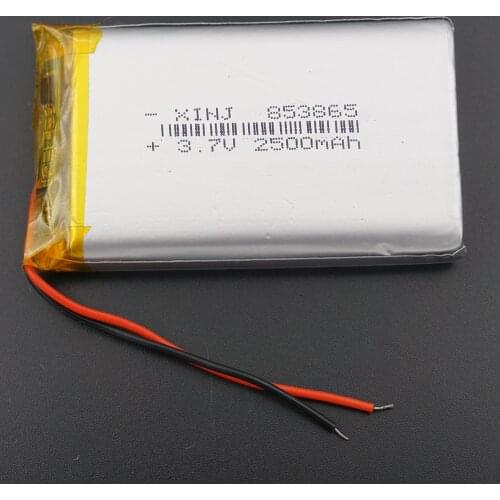 XINJ 3.7V 2500mAh Polymer Li Lithium Battery Lipo Cells 853865 For E-Book PAD MID Portable DVD Camera DIY Toys Sat Nav MP4