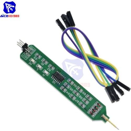 Diymore 5V 3.3V Logic Tester Pen Level Tester Digital Circuit Debugger Pulser Analyzer Detecting Probe Circuit Tool with Wire