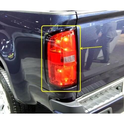 For Chevrolet Colorado 2015 2016 2017 2018 2019 ABS Chrome Tail Lights Trim ABS Rear Light Covers Trim Rear Light Protector