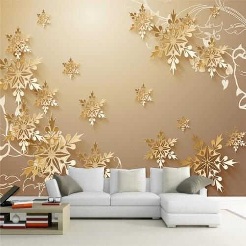 Beibehang Snowflakes Custom photo wallpaper for living room TV background wall paper home decor papel de parede 3d photo mural