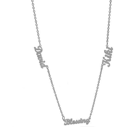 Best Friends 1-5 Names Multiple Name Necklaces For Family Jewelry Stainless Steel Custom Arabic Nameplate Pendant Couple Gifts