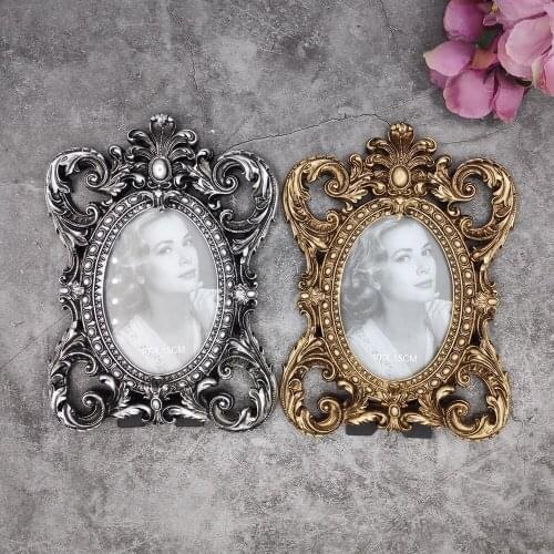 European-Style Soft Ornament Frame Old Classical Resin Picture Frame Court Swing Table Three-Dimensional Carved Photo Frame