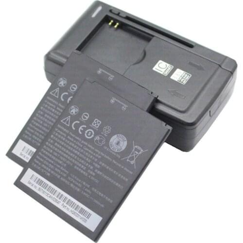 2x 2000mAh Phone Replacement Battery + Charger For HTC Desire 526 526G 526G 526G+ Dual SIM D526h BOPL4100 BOPM3100 B0PL4100