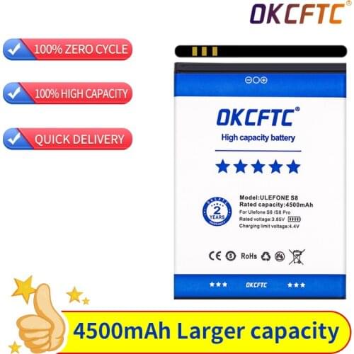 4500mAh Ulefone S8 Battery Replacement S8pro Li-ion Cell Phone Batteries for Ulefone S8/S8 pro MTK6737 MTK6580