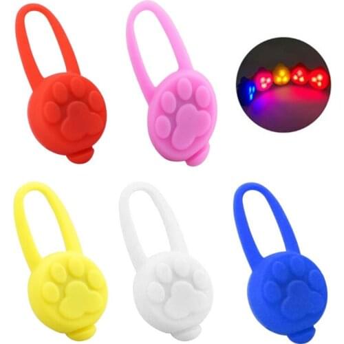 Anti-Lost LED Light Dog Collar Luminous Pendant Silicone Spotlight Flashing H58C