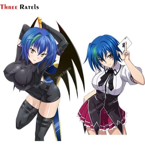 Three Ratels B82 Funny Anime Girl Xenovia Quarta High School DXD Car Body Cover Decoration Waterproof Vinyl Material Auto Declas