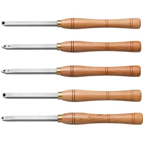 5 Types Wood Lathe Turning Tool Carbide Inserts Cutter Tools Round Shank With Wood Handle Turning Tool