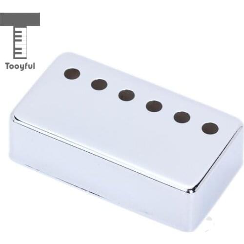 Tooyful High Quality 1Pc 51mm Copper Guitar Humbucker Pickup Cover Chrome Accessory for Electric Acoustic Musical SG LP Guitar