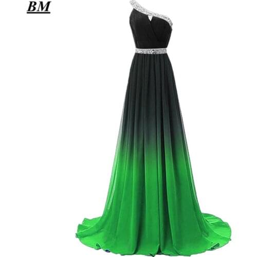 BM Stock Size 2 and Purple 6 Prom Dresses 2020 Gradient Chiffon Beaded Long Formal Ombre Evening Celebrity Party Gown BM320