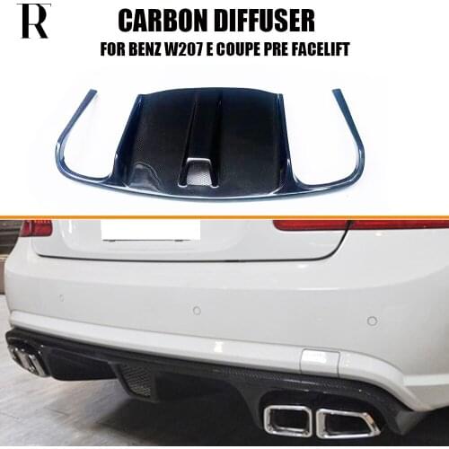 W207 C207 Carbon Fiber Rear Bumper Diffuser Lip Spoiler for Benz W207 E-Class Coupe E260 E300 E350 Sport Bumper