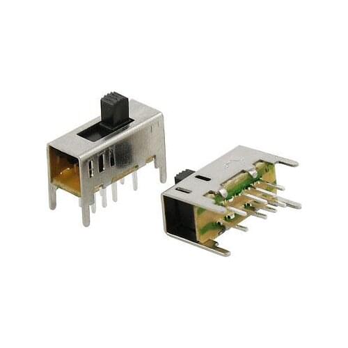 50 x 4mm High Knob 8 Pin 3 Position 2P3T DP3T Vertical Slide Switch 0.5A 50V DC