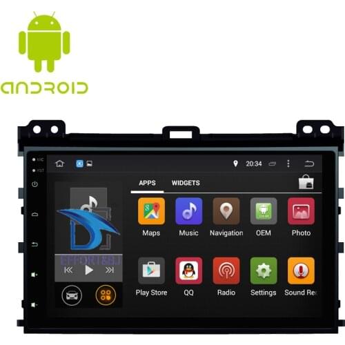 1024*600 Octa Core Android 9.0 Car GPS Navigation for TOYOTA PRADO 2002-2009 Car radio player Stereo BT RDS RAM 4GB Head unit