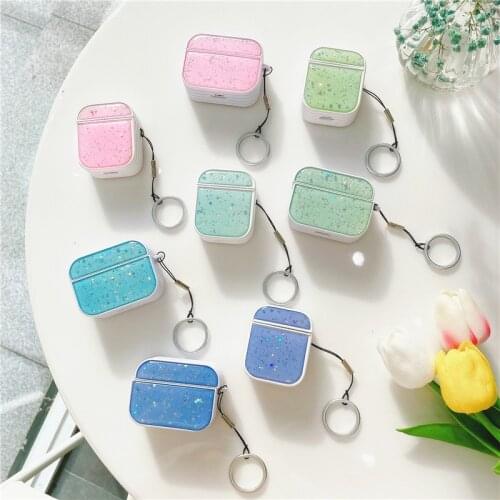 Shining Star Diamond Colorful Case For AirPods 1 2 Pro Box Cute Hard Wireless Bluetooth Earphone Protect Cover Headphones