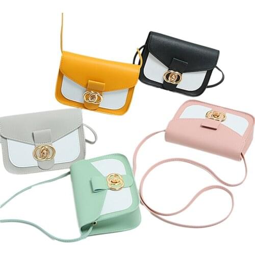 Women Crossbody Bag Color Block Faux Leather Small Shoulder Bag Cute Designer Satchel Cell Phone Storage Pouch