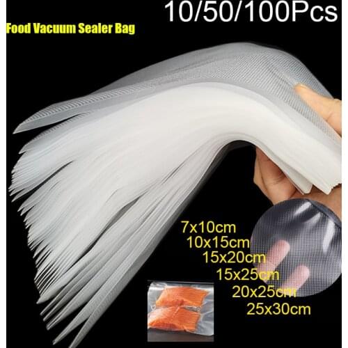 10/50/100Pcs Food Vacuum Bag Storage Bags For Vacuum Sealer Fresh Long Keeping Support Wholesale Dropshipping