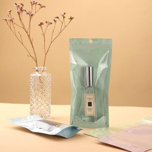 1000Pcs/Lot 3 Size Stand Up Spray Bottle Packaging Bag Puff Plastic Bag Cosmetics Ziplock bag Color Self Sealing Bags Wholesale