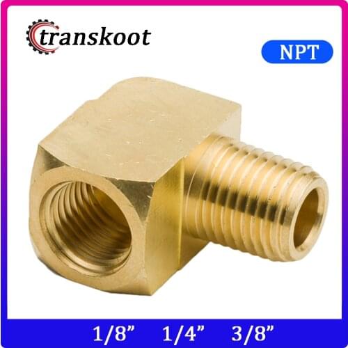 20pcs 10pcs 5pcs 2pcs Brass Hose Fitting 1/8" 1/4" /3/8" NPT Female and Male 90 Degree Brass Elbow Fitting Hose Joint ( 3400 )