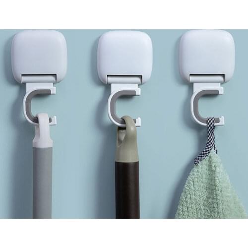 4pcs Mop Hooks Multifunction Wall Mounted Mop Rack Brush Broom Storage Kitchen Pot Spatula Holders Hanger Organizer Storager