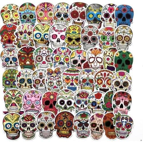 60pcs fantasy horror skull series sticker PVC waterproof mobile phone notebook motorcycle suitcase guitar sticker toy sticker
