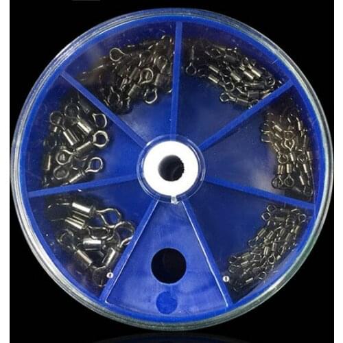 76pcs 8-ring copper plated nickel rotary ring American fishing fittings gear lead jig head fishing snaps snap swivel Connector