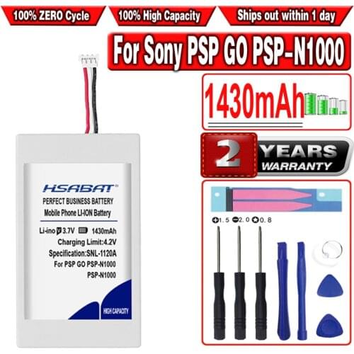 HSABAT 1430mAh LIP1412B Battery for Sony PSP GO PSP-N1000 N1001 N1002 N1003 N1004