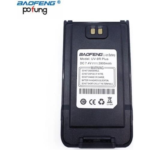Baofeng Walkie Talkie Accessory UV-9R Plus 2800mAh DC 7.4V Battery for Waterproof UV 9R Plus Portable CB Ham Two Way Radio