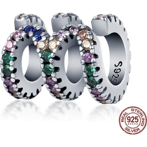 2021NEW 925 Sterling Silver 3-ring shape Beads Charm Fit Original Pandora Bracelet&Bangle Making Fashion DIY Jewelry Gift