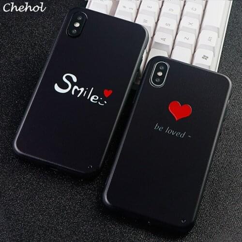 Phone Cases for IPhone 6 s 7 8 Plus X XS MAX XR Couple Love Heart Case Soft TPU Silicone Fitted Mobile Phone Covers Accessories