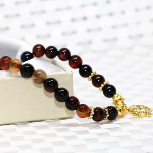 Factory outlet mix-colored natural dream agat onyx carnelian 6mm round stone beads elegant bracelet jewelry making 7.5inch B1973