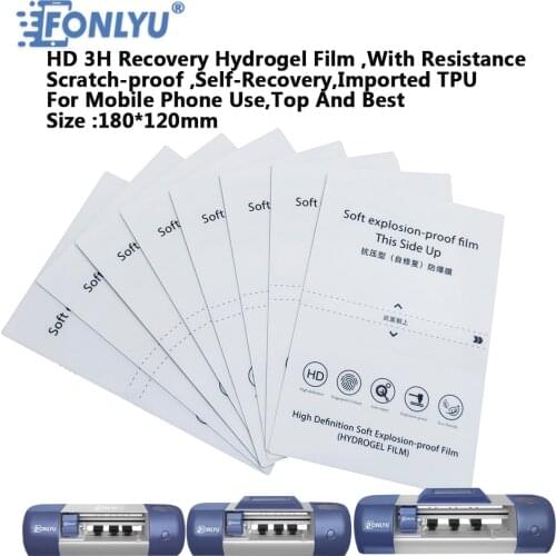 FONLYU 3H Recovery Hydrogel Film Compatible For Screen Protector Film Cutting Machine Phone Cutting Front Film 50pcs/lot
