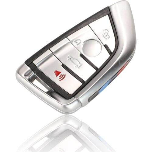 Jingyuqin New Replacement Smart Remote Key FOB CASE Shell 3+1 Button for BMW X5 X6 WITH UNCUT INSERT KEY