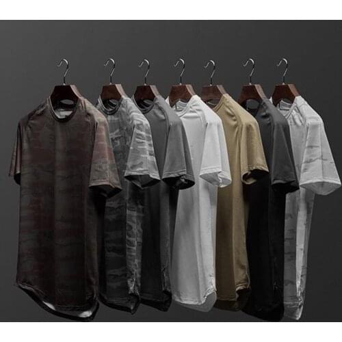 Camouflage fitness T-shirt sports mens fitness quick-drying solid color T-shirt male bodybuilding tight T-shirt summer top