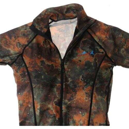 Camo Rashguard Long Sleeve for Women, Diving Snorkeling Surf Skin Full Suit Wetsuit Swimming Swimsuit Zip Front One Piece