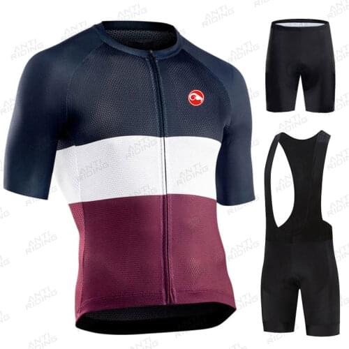 Road Bike Jersey Set 2021 Mens Cycling Clothing Summer MTB Team Clothes Short Sleeve Uniform Triathlon Skinsuit Ropa De Hombre