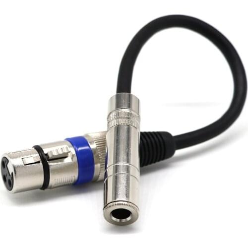 Top Deals 6.35mm 1/4 Inch TRS to XLR Male to Female Cable 3 Pin Female Plug Stereo Microphone Cable Audio Cord