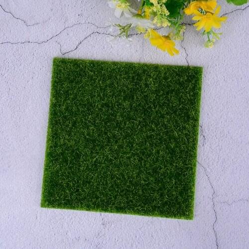 Mini Fake Moss Artificial Lawn Micro Landscape Moss Grass Artificiais Flowers Foliage For Home Party Wedding Decoration 15*15cm