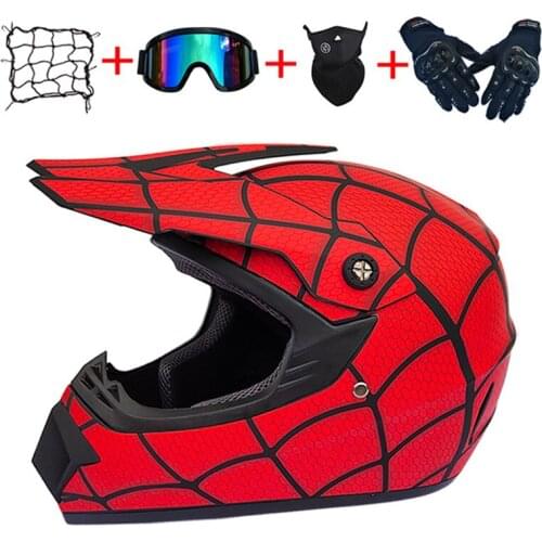 Motocycle cross country helmet four season mens and womens cross country helmet full helmet motocycle helmet four piece set