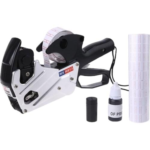 CPDD MX-H813 Price Tag Labeller with Labels Price Marking Tool Numerical Sticker Labeller for Office Retail Shop Grocery